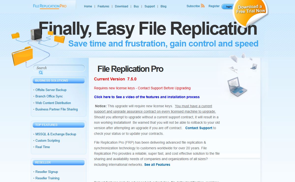 File Replication Pro- RealTime, Secure, Offsite Backup & File Sync