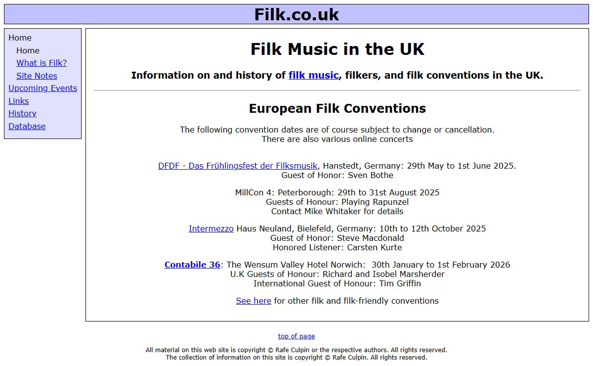 Filk Music in the UK