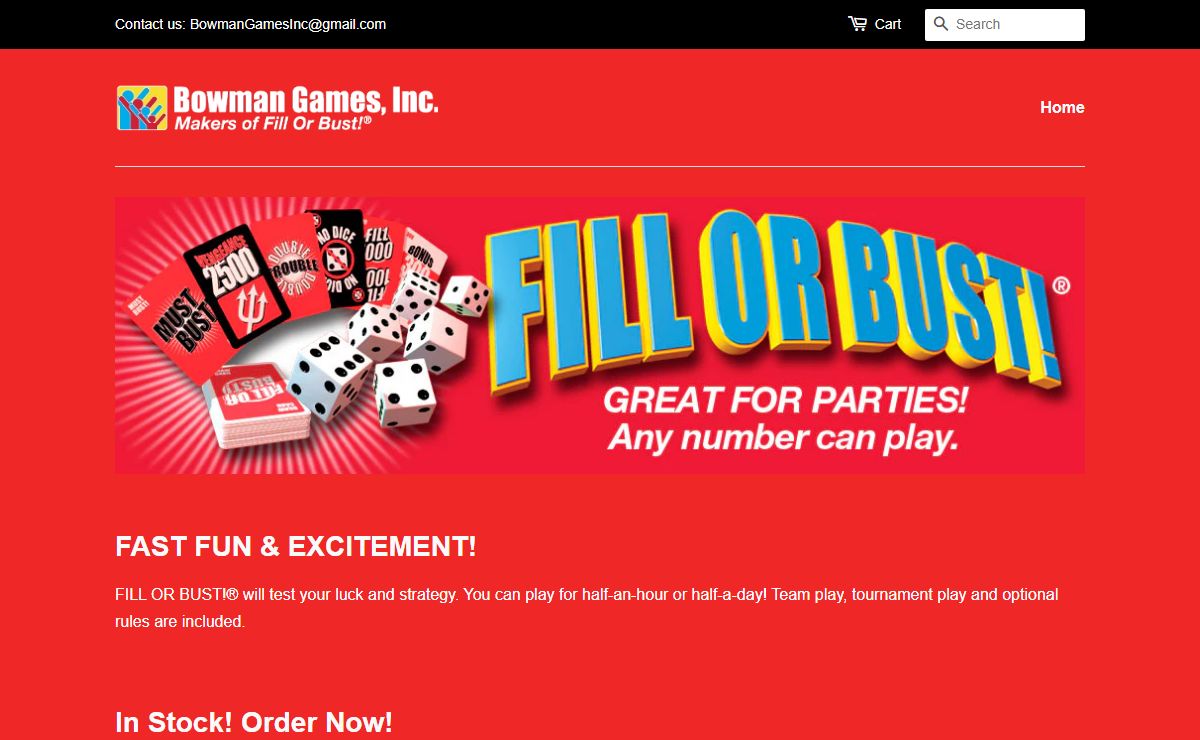 Fill Or Bust! Card & Dice Game – Fill Or Bust!®