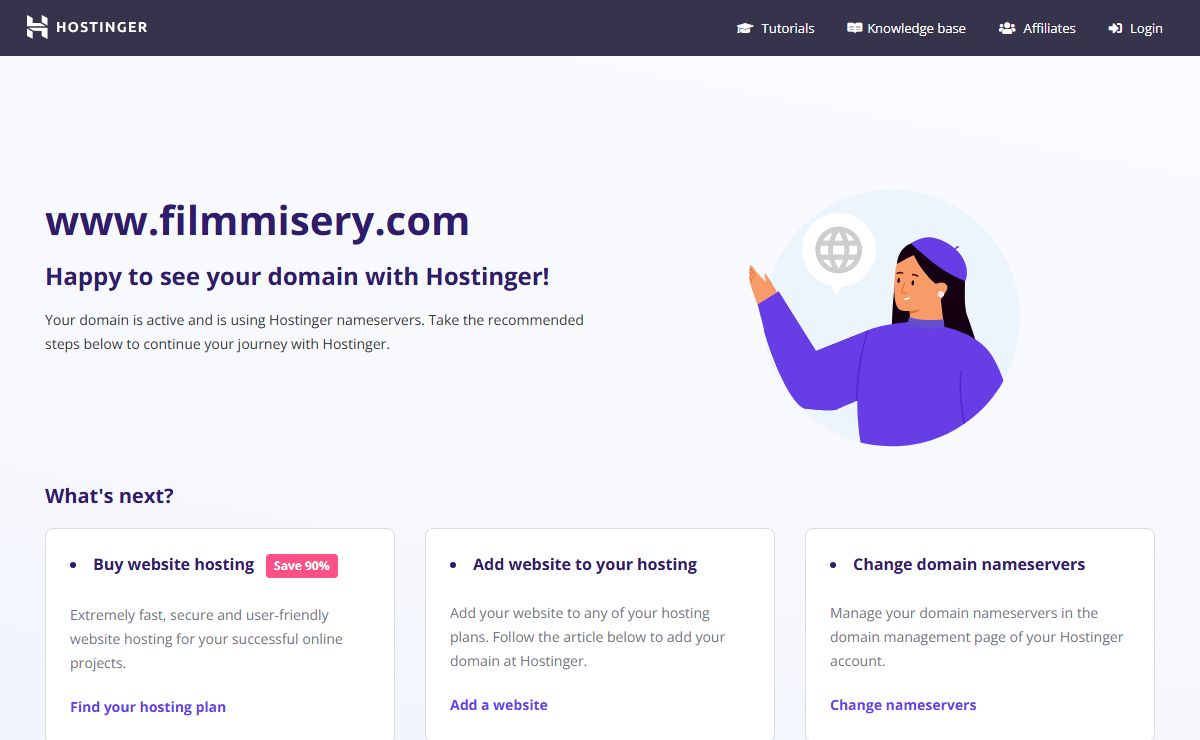 Parked Domain name on Hostinger DNS system