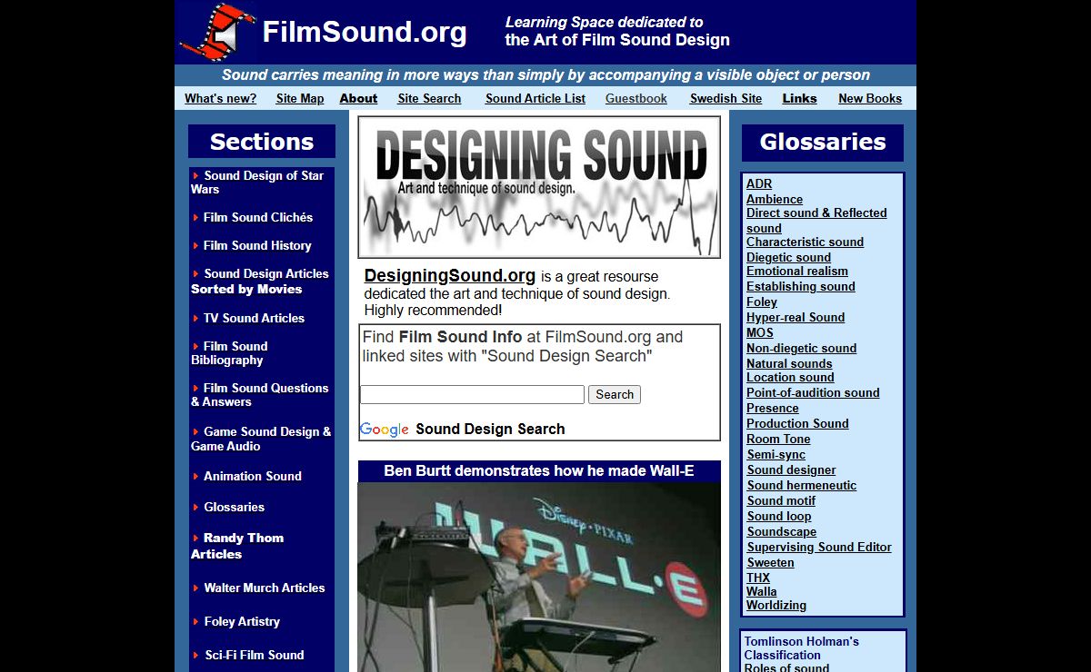 FilmSound.org: dedicated to the Art of Film Sound Design & Film Sound Theory