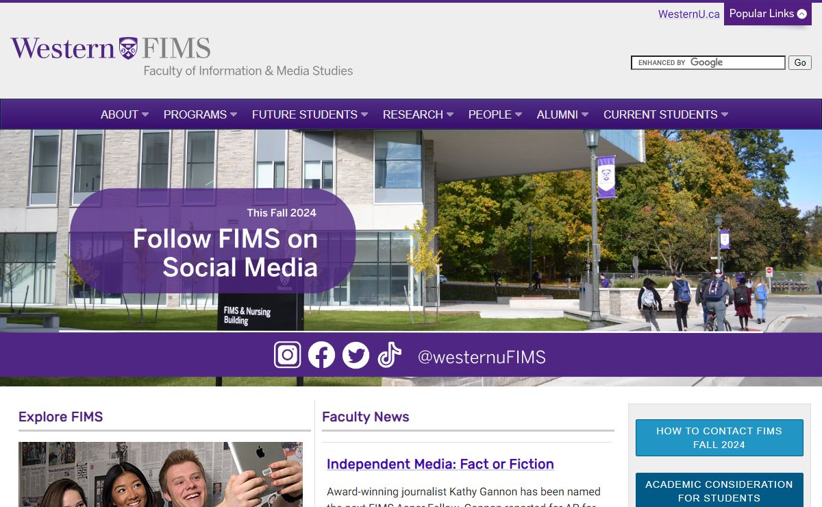 Faculty of Information & Media Studies - Western University