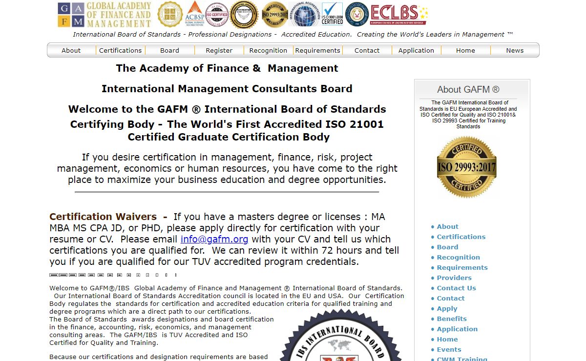 Certified Financial Analyst Certified Financial Manager Business Certification Global Academy of Finance and Management Association of Finance and Management Certified Financial Analyst Certification - Certified Financial Analyst Certified Financial Analyst Planner Training Accredited Chartered Financial Planner Certification