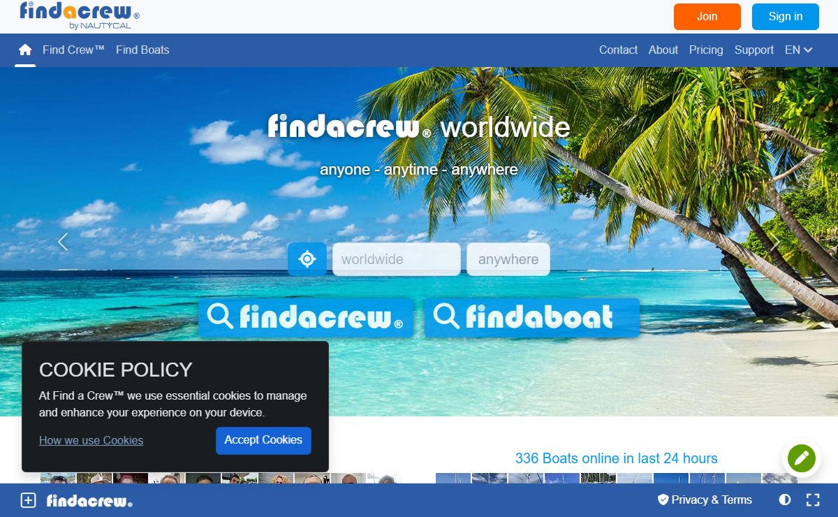 Find a Crew™ – the World's largest online Boat & Crew network