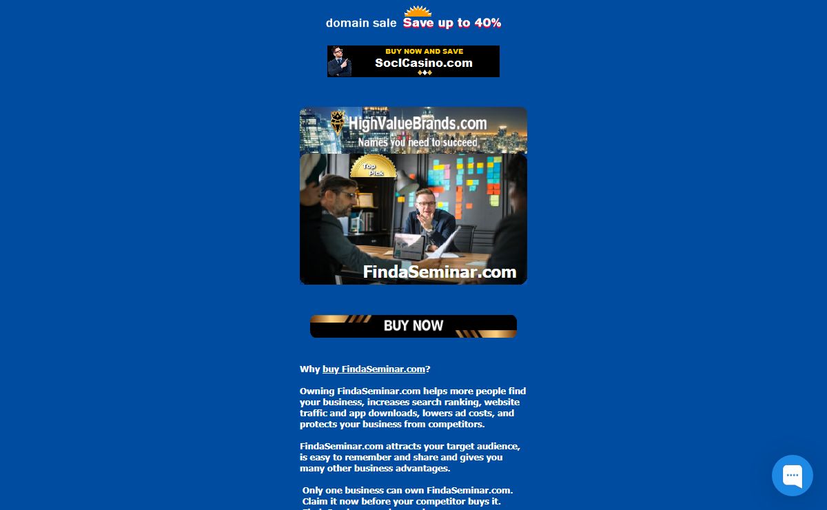 Find a seminar | FindaSeminar.com is available| Buy FindaSeminar.com at HighValueBrands.com