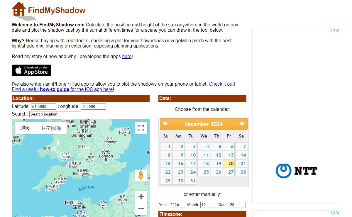 FindMyShadow.com - sun position calculator and bespoke scene shadow plotting - v3.6