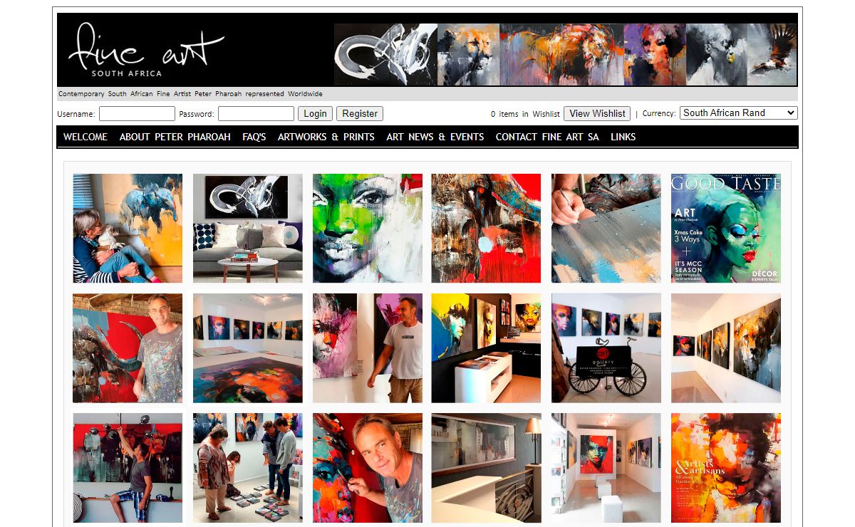 Contemporary South African Fine Art by Peter Pharoah represented in the UK by Dave Evans