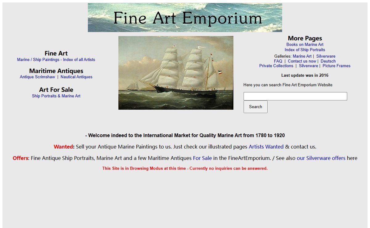Fine Art Emporium - The Site for old Marine Art