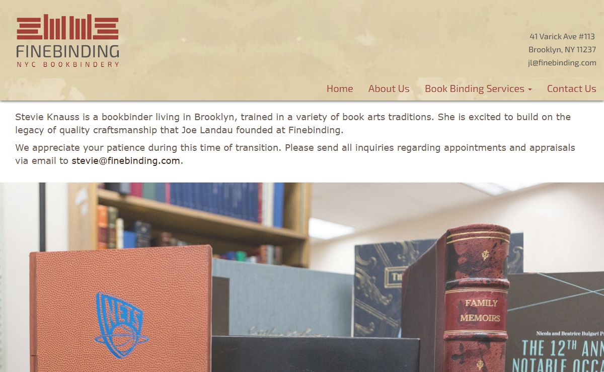 NYC Bookbinding, Book Repair and Restoration - FineBinding.com