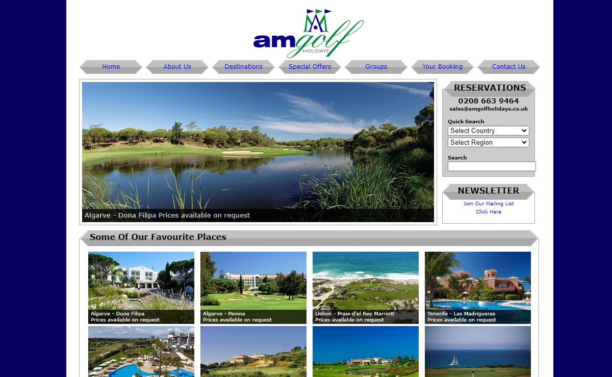 am golf Holidays