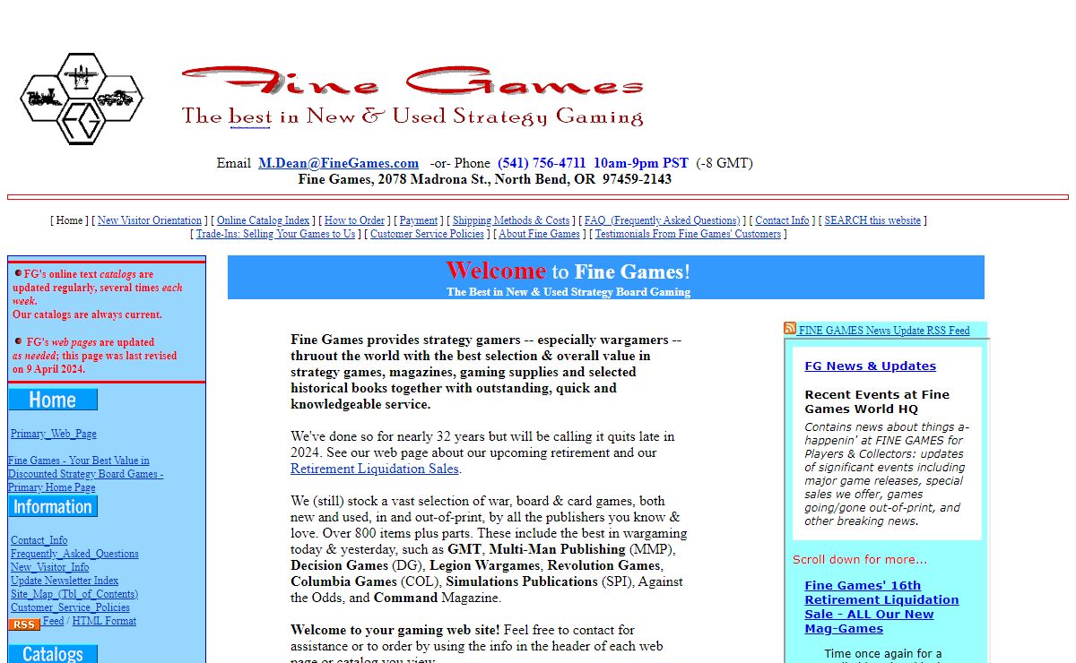 Fine Games - Your Best Value in Discounted Strategy Board Games - Primary Home Page
