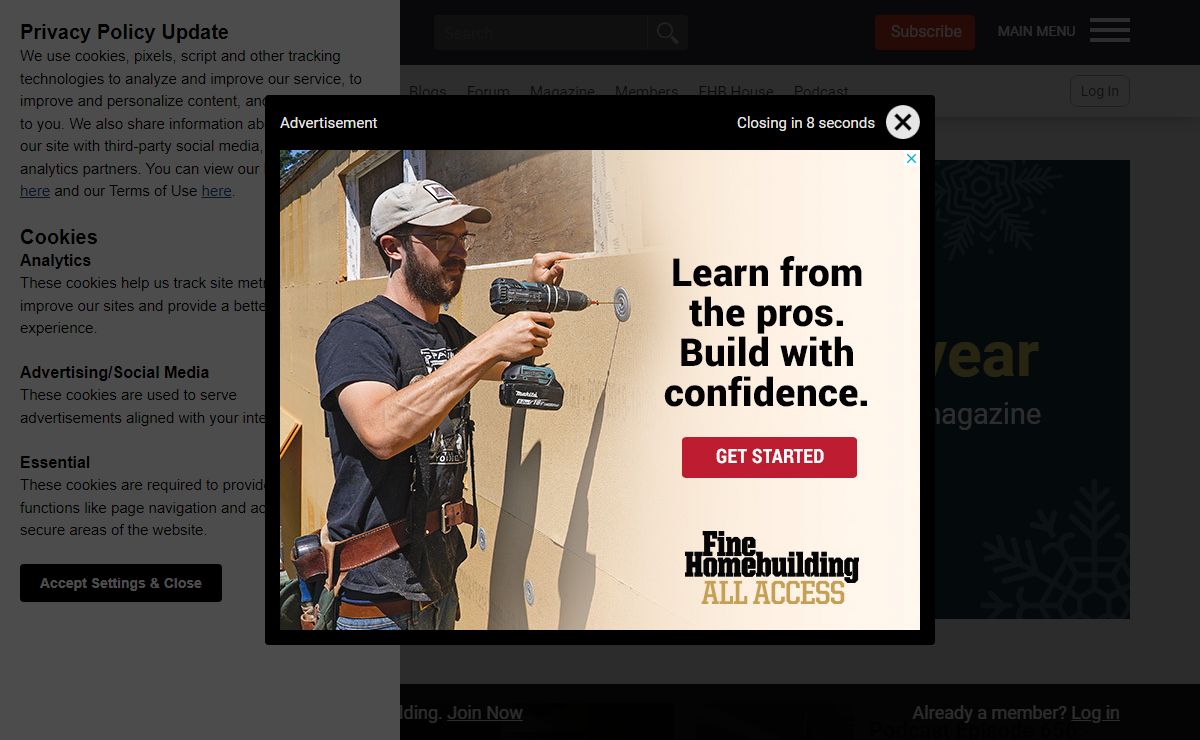 Fine Homebuilding - Expert home construction tips, tool reviews, remodeling design and layout ideas, house project plans, and advice for homeowners