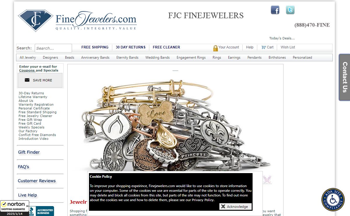 Buy Quality Jewelry Online | Lifetime Warranty | Finejewelers.com, Inc.