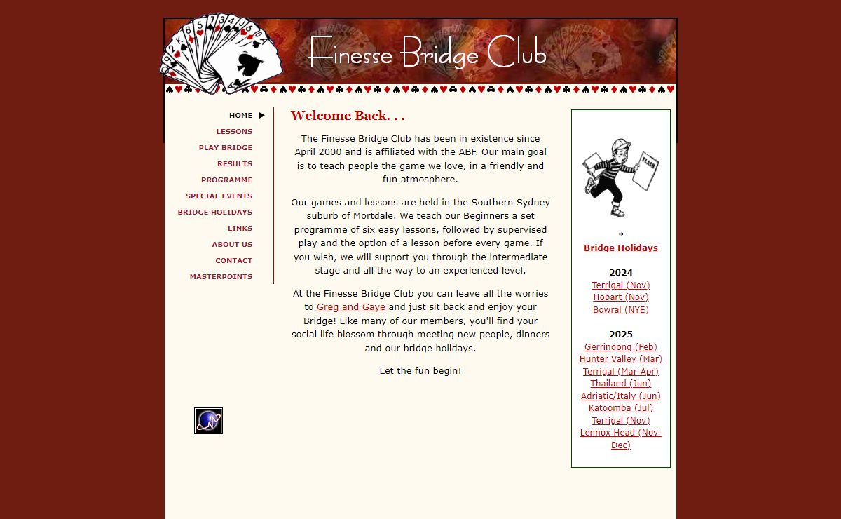 Finesse Bridge Club - Play Bridge, Learn Bridge, Bridge Holidays
