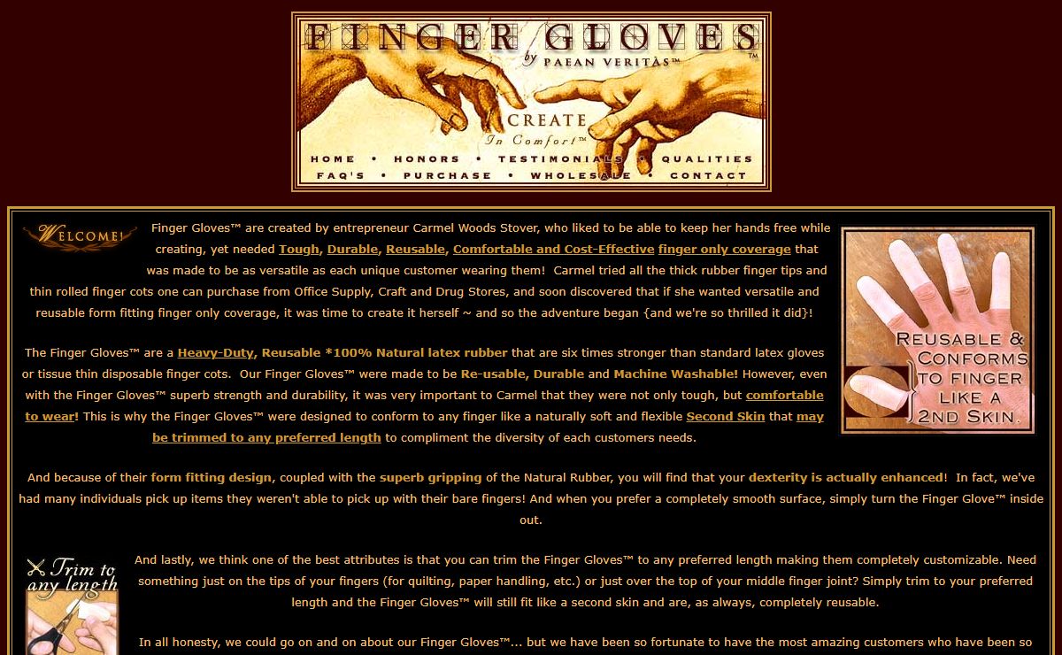 Reusable Rubber FINGER GLOVES™ by Carmel and Savona ~ Official Creators ~ Great Packet Choices, Free Shipping offers and More!