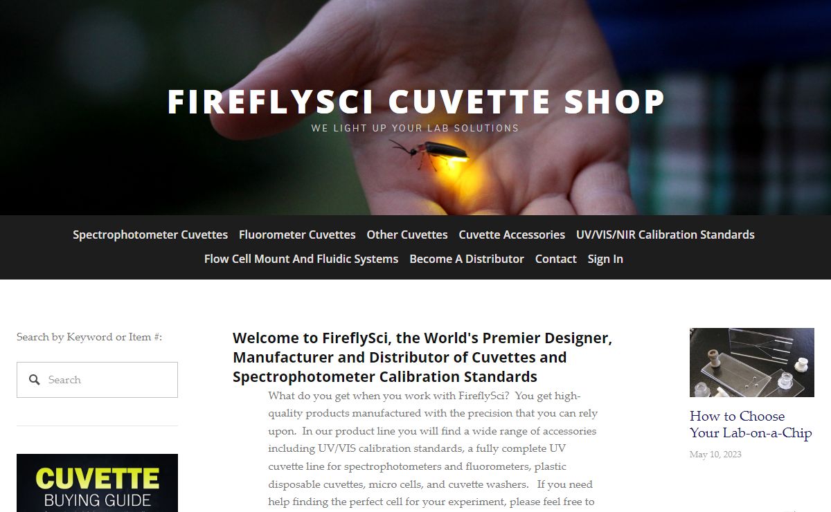 FireflySci Cuvette Shop