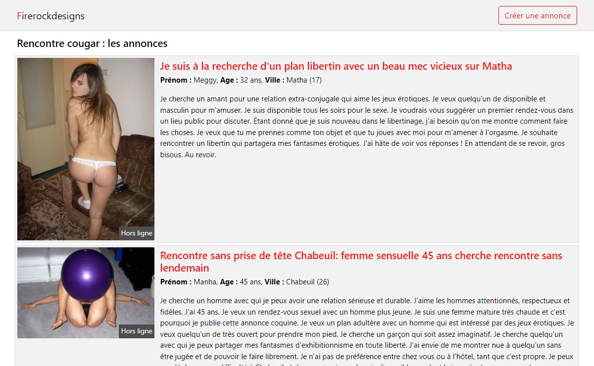 Rencontre cougar : les annonces