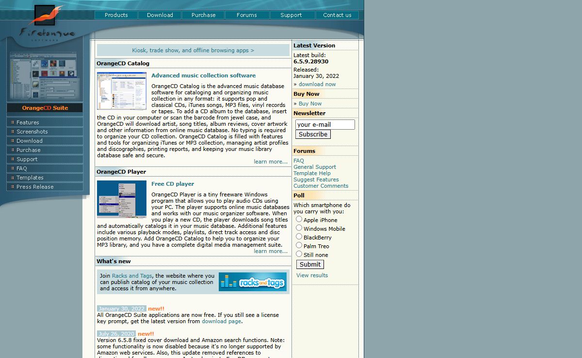 OrangeCD - Automatic database software to catalog CD and MP3 collections