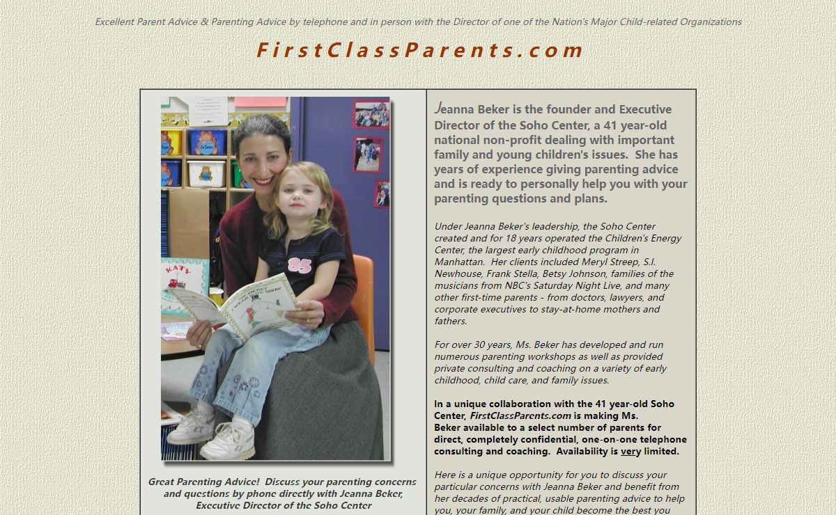 * Parent Parenting Advice by Phone with Executive Director of National Child-related Non-profit