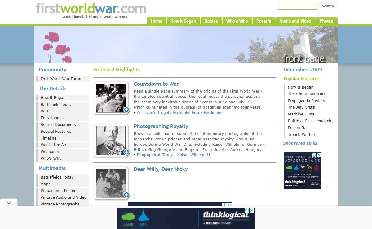 First World War.com - A Multimedia History of World War One