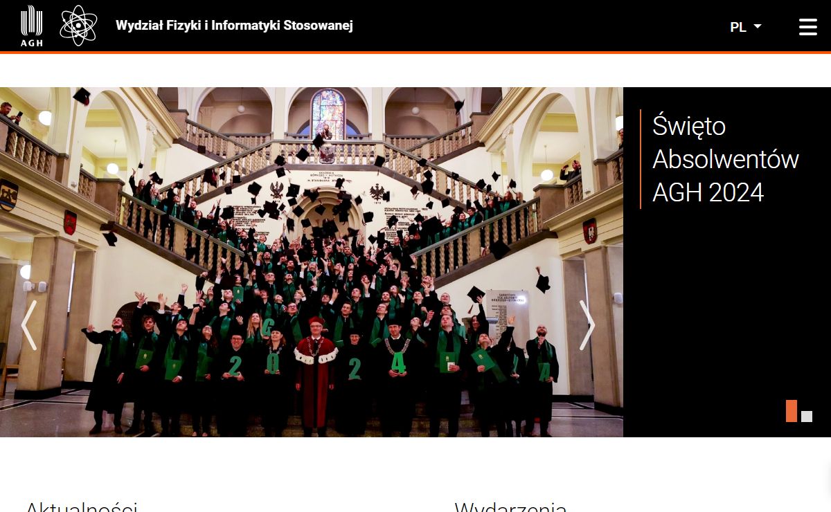 Wydział Fizyki i Informatyki Stosowanej -- Wydział Fizyki i Informatyki Stosowanej AGH