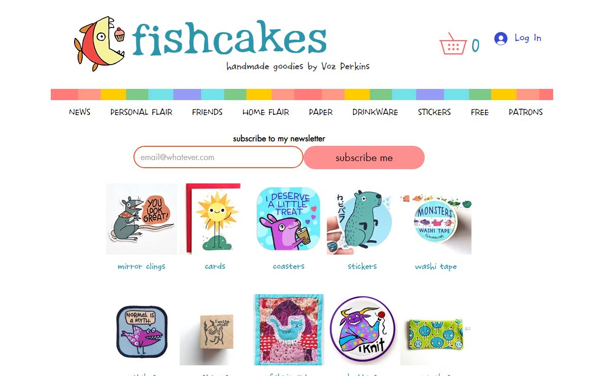 Fishcakes | Original art by Voz Perkins | Gifts for teachers and students