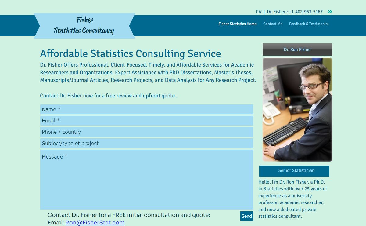 Dissertation Statistics | United States | Fisher Statistics Consulting