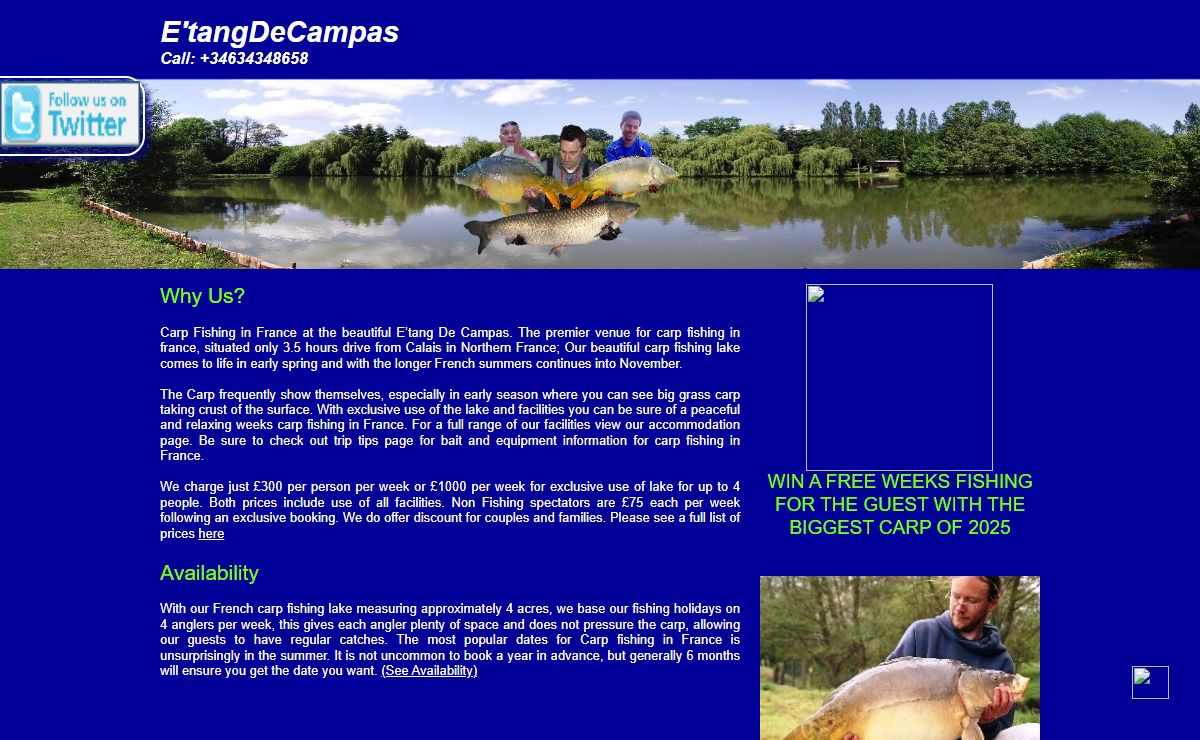 Carp fishing in France