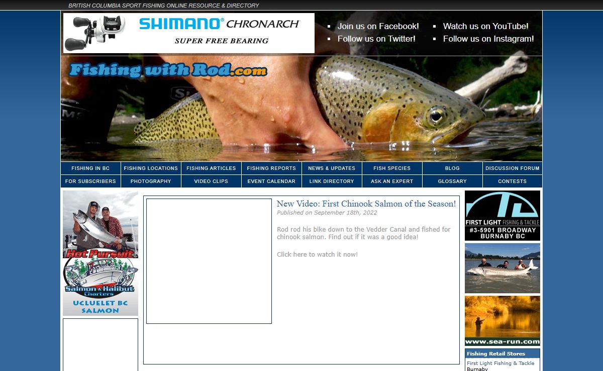 Fishing BC | Salmon, Trout, Steelhead, Sturgeon | Fishing with Rod