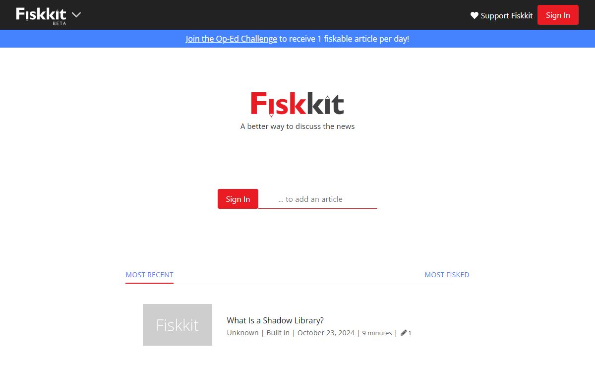 Fiskkit.com Discuss news that matters and find out what's true.