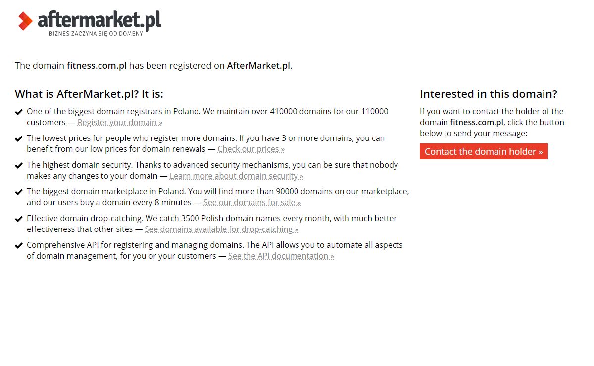 AfterMarket.pl :: domain fitness.com.pl