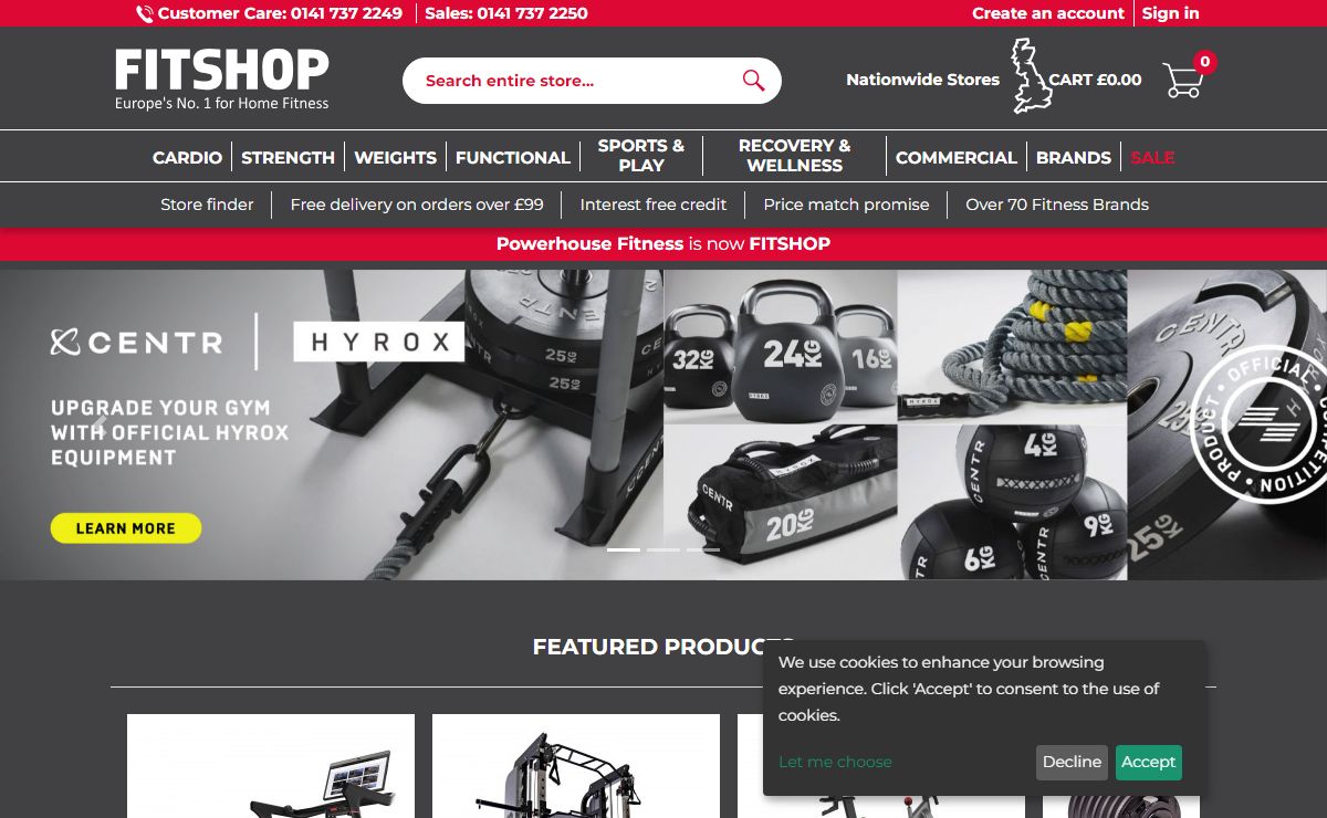 Europe's No.1 for Home Fitness - Fitshop