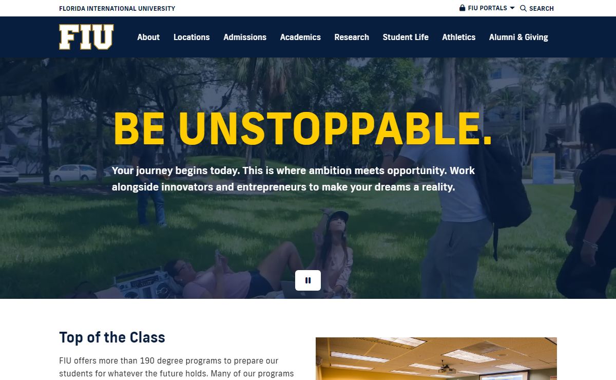 Florida International University in Miami, FL