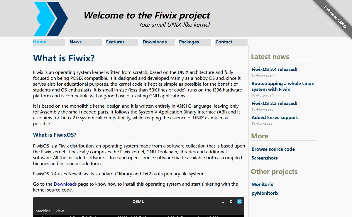 Fiwix :: your small UNIX-like kernel