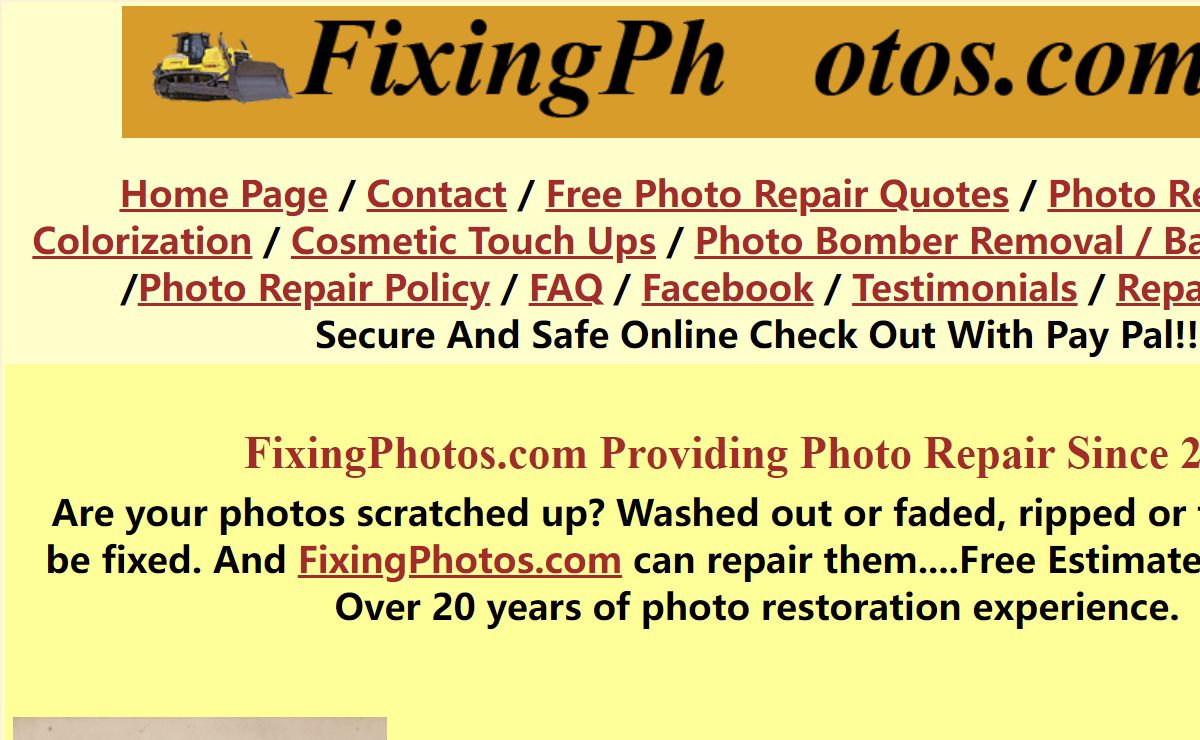 Photo Repair, Photo Restoration Services More Than 20 Years of Experience Restoring Damaged Photos