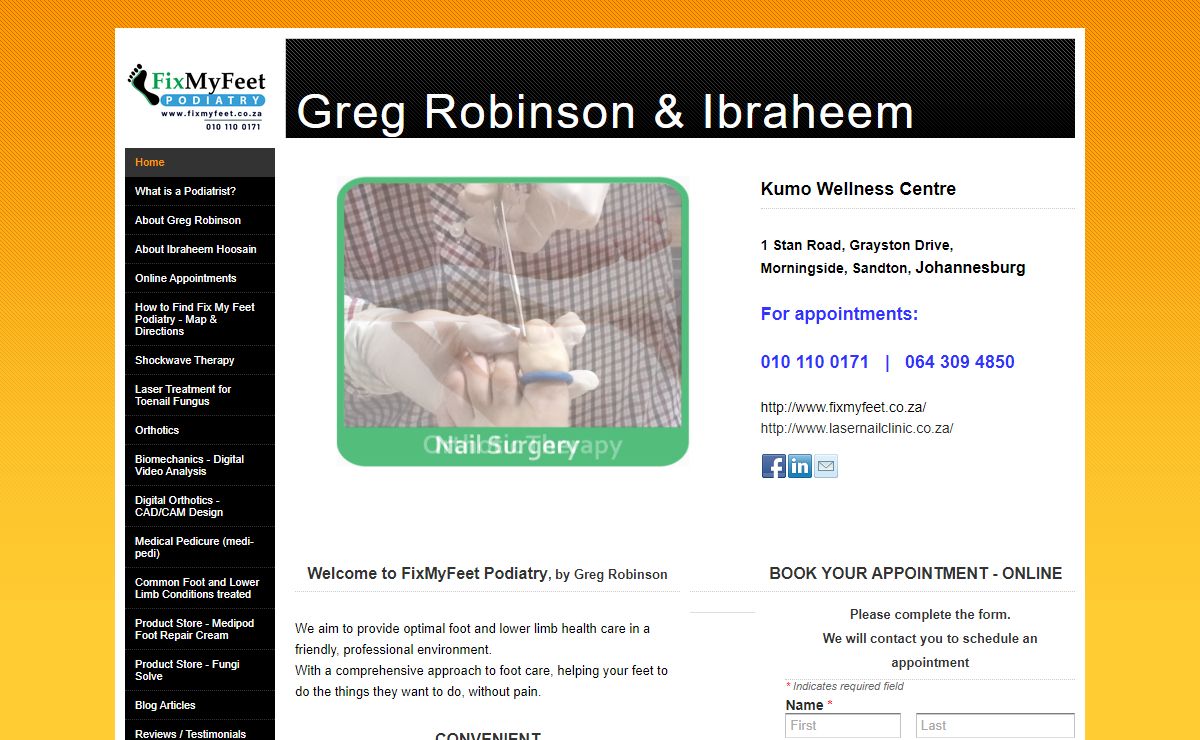 Greg Robinson & Ibraheem Podiatry - Podiatrist in Sandton Johannesburg Greg Robinson