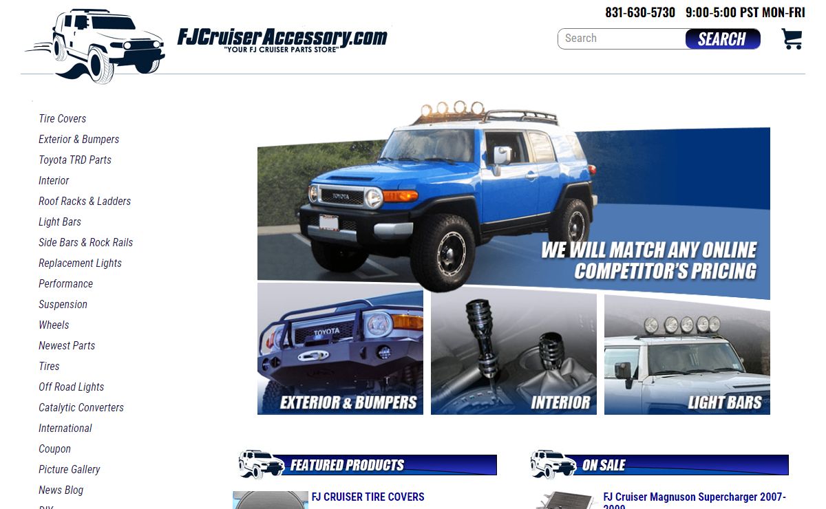 FJ Cruiser Accessories & Fj Cruiser Toyota TRD Parts.