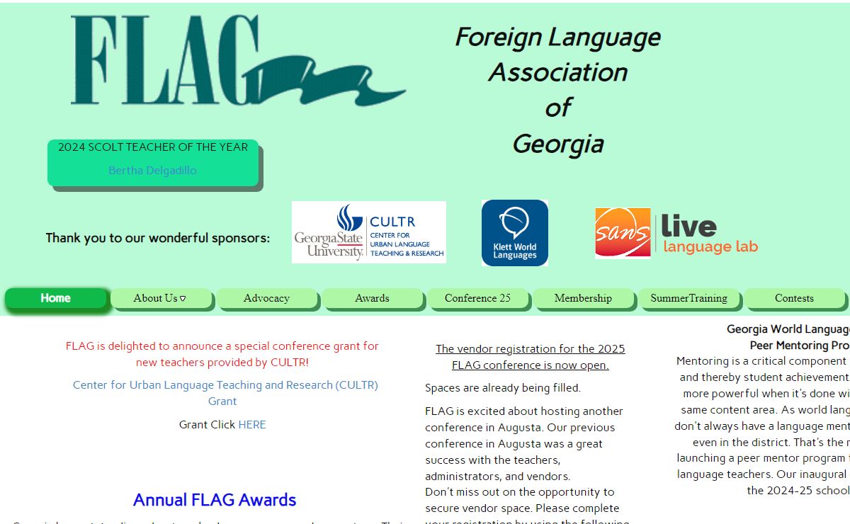 Flag Home page