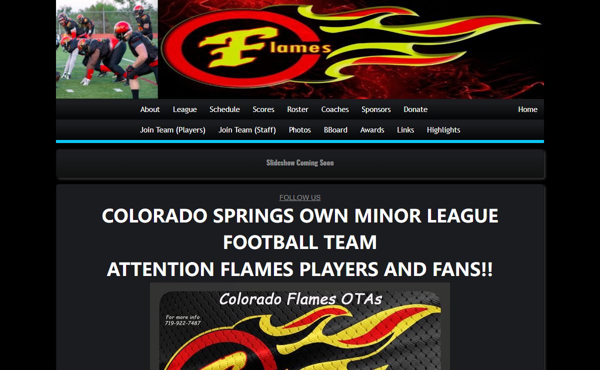 Colorado Springs Flames Home Page