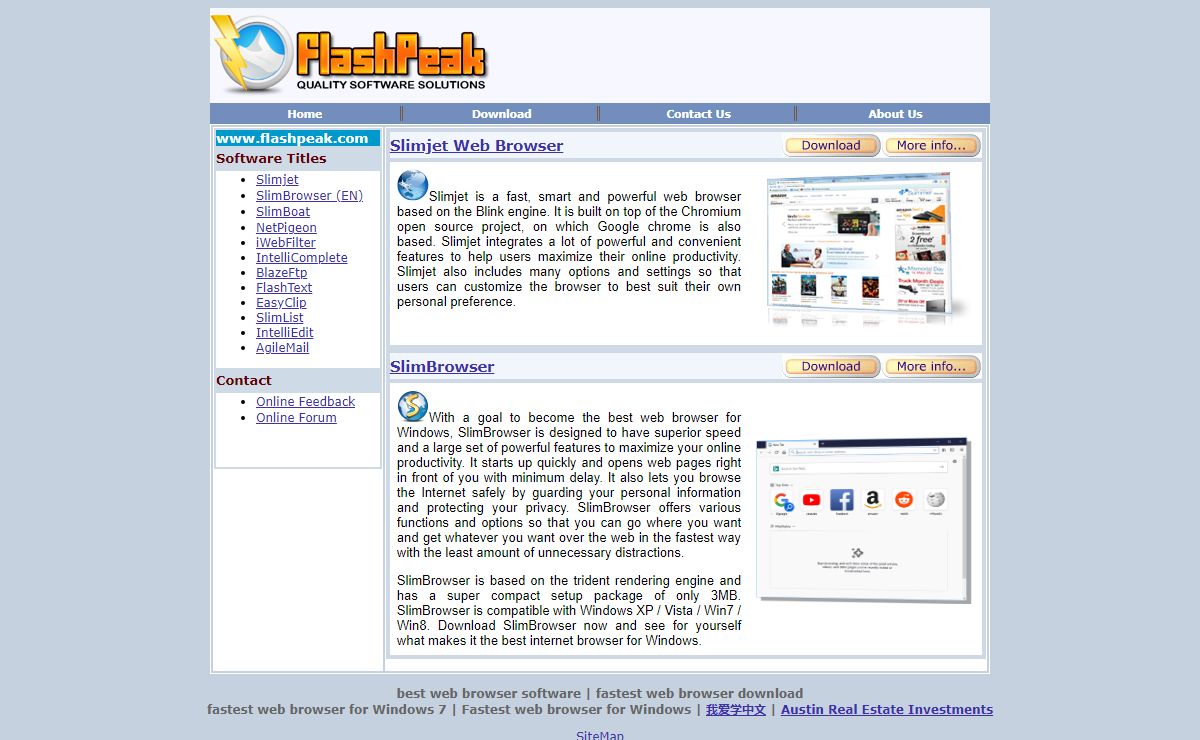 Best Internet Browser Software for FREE download and more - FlashPeak.com