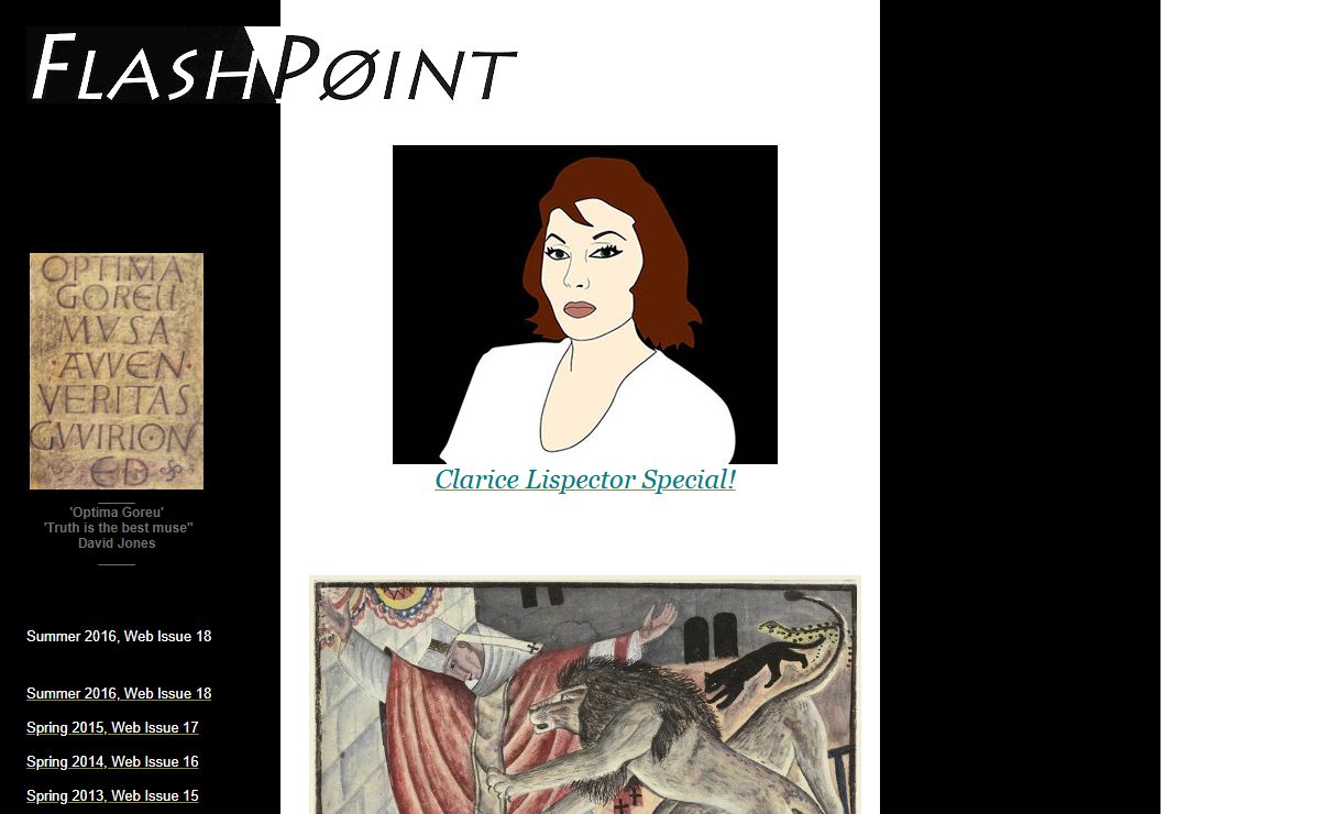 "FICTION, ESSAYS, POETRY, POLITICS, ART from FLASHPOINT"