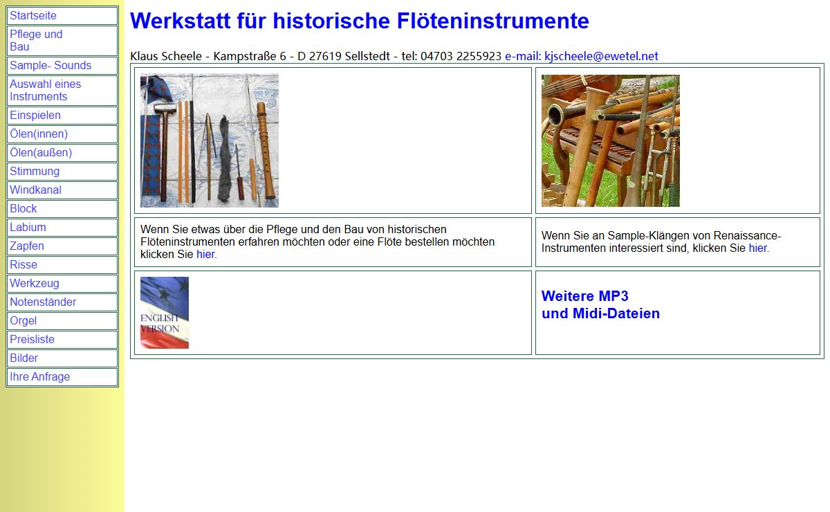 Blockflöte - Pflege und Reparatur handgearbeiteter Flöteninstrumente