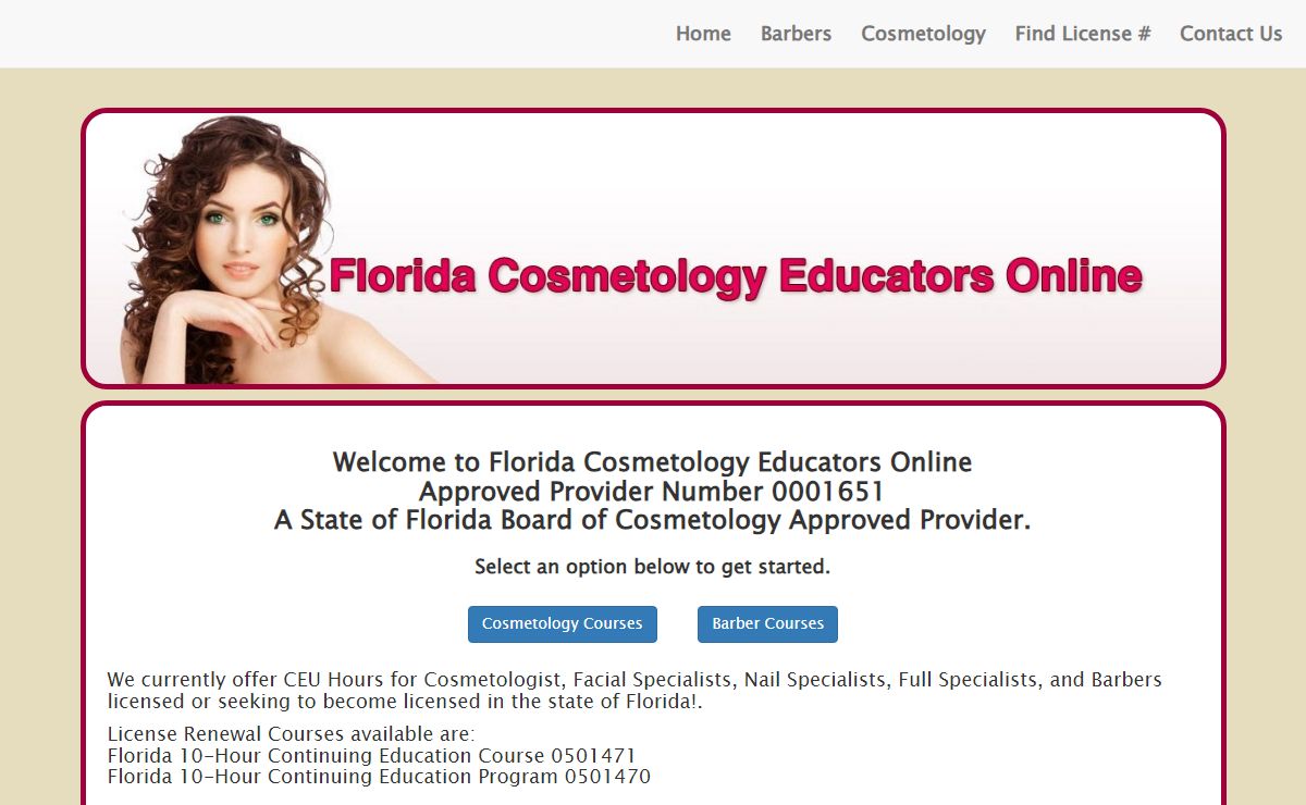 Florida Cosmetology Educators Online