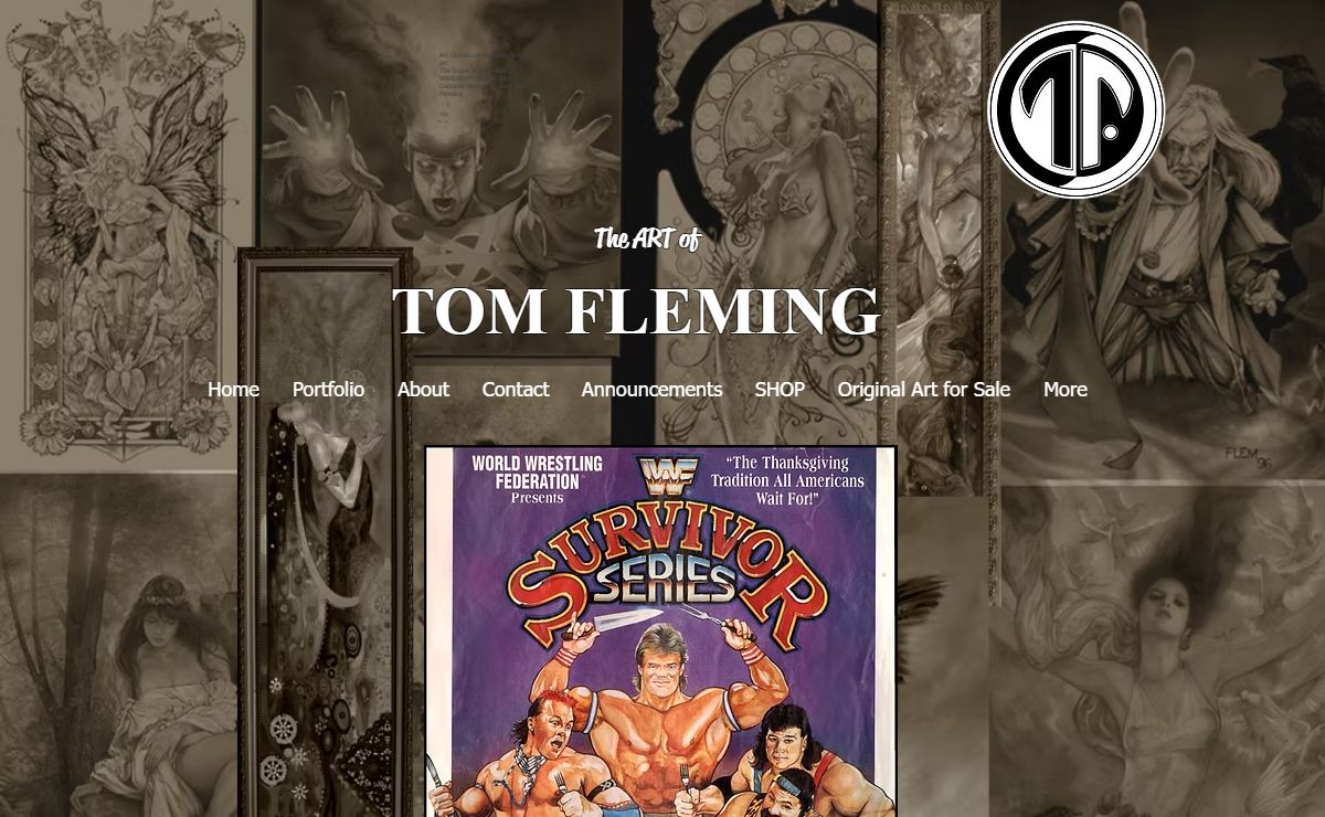 WWF WWE Art Legend | Marvel Comics | The Art of Tom Fleming | Wilmington, NC