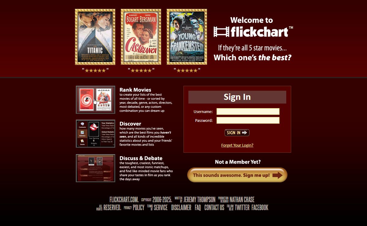 Flickchart - The Better Way To Rank The Best Movies Of All Time
