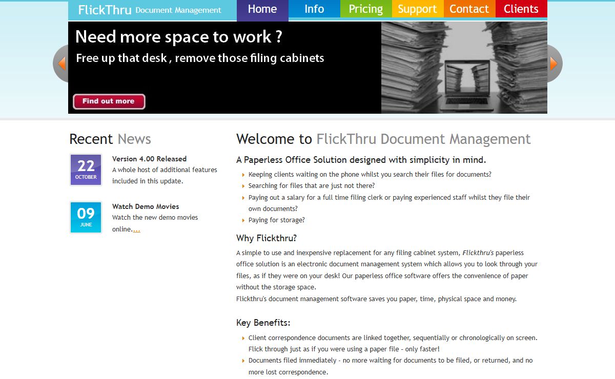 FlickThru Paperless Office Document Managment Solution