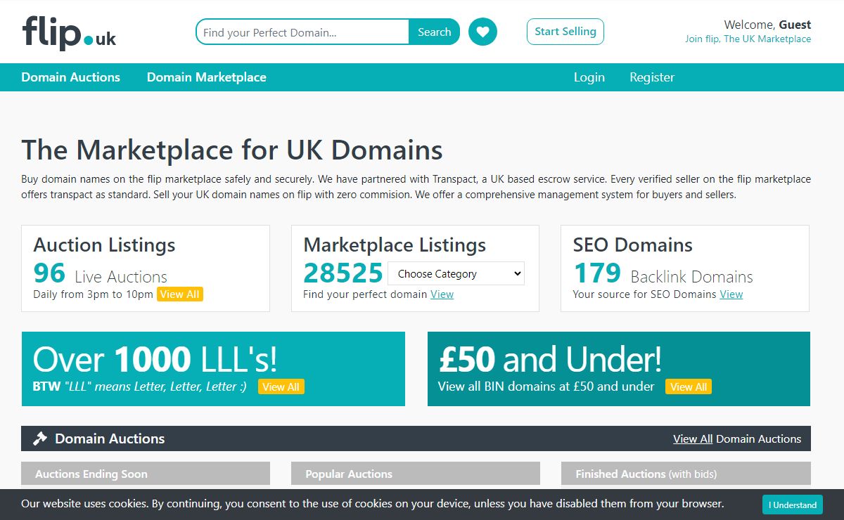 The UK's Domain Auction & Marketplace. Buy & Sell Domains.