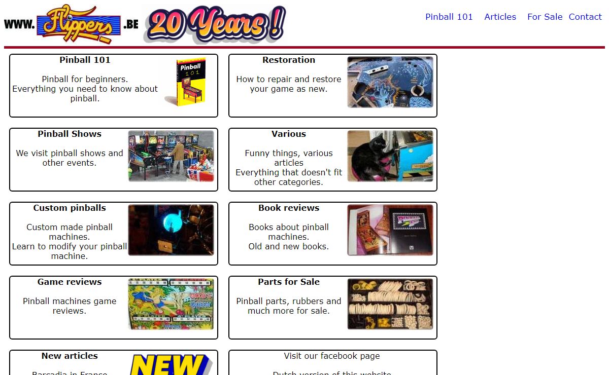 Flippers.be - Pinball machines: pinball 101, buying, repair and maintenance.