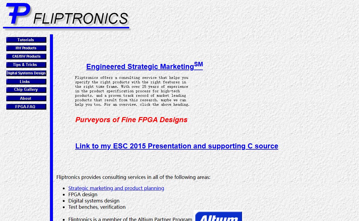 Fliptronics: Purveyors of Fine FPGA Designs