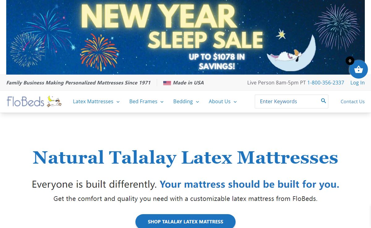 Talalay Latex Mattresses | Buy a Natural Talalay Latex Mattress & Latex Bedding Online - FloBeds